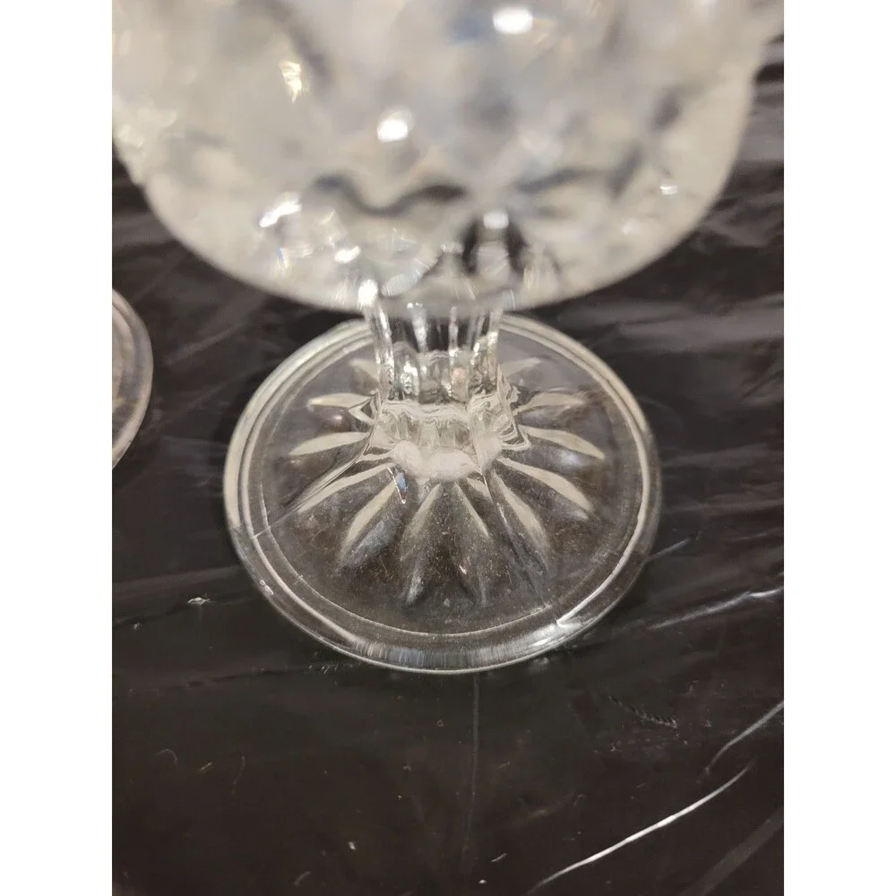Two Anchor Hocking Wexford Diamond Glass 4.5
